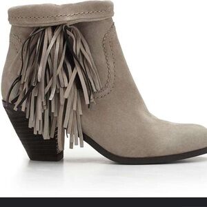 Sam Edelman Louie Fringe Bootie size 8 tan grey